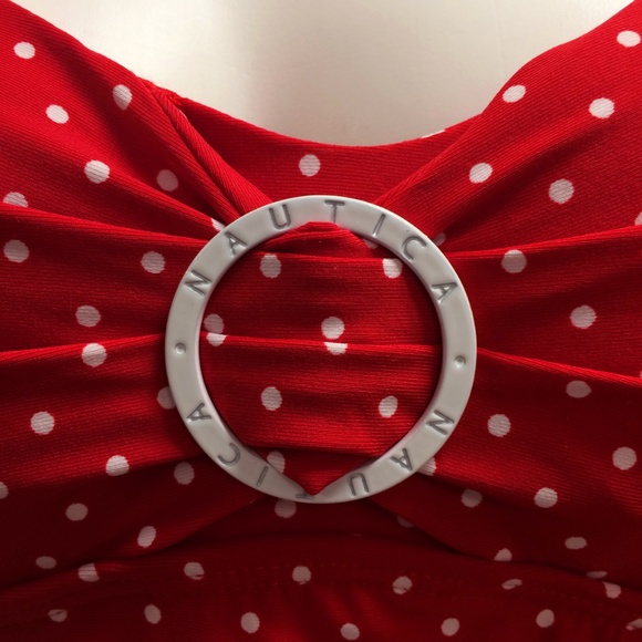 Nautica Red Dress Swimsuit - Picture 6 of 8